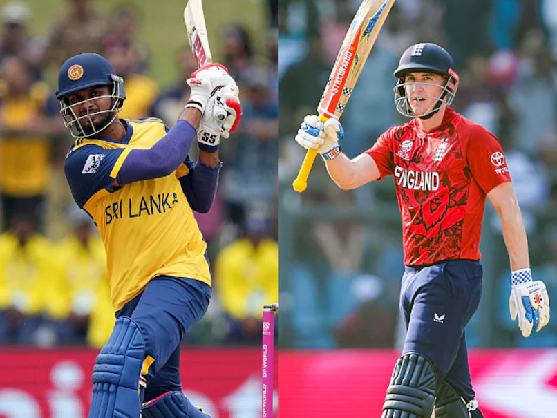 England vs Sri Lanka T20 World Cup 2026 Super 8 match Phil Salt batting and Will Jacks celebrating 51 run win