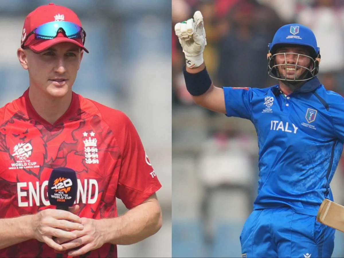Will Jacks celebrating during England vs Italy T20 World Cup 2026 match at Eden Gardens